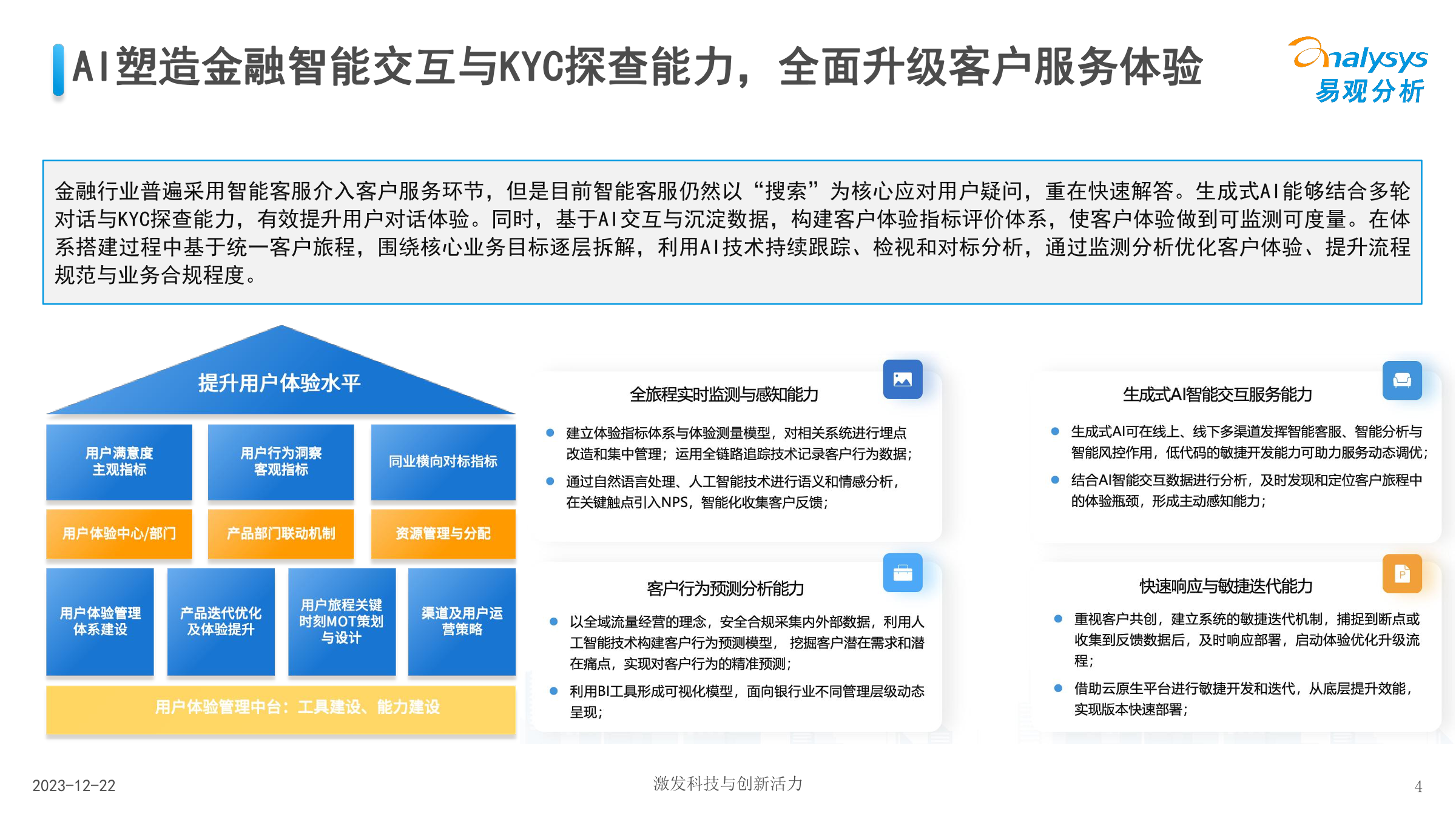中国金融业人工智能行业应用发展图谱2023-易观分析