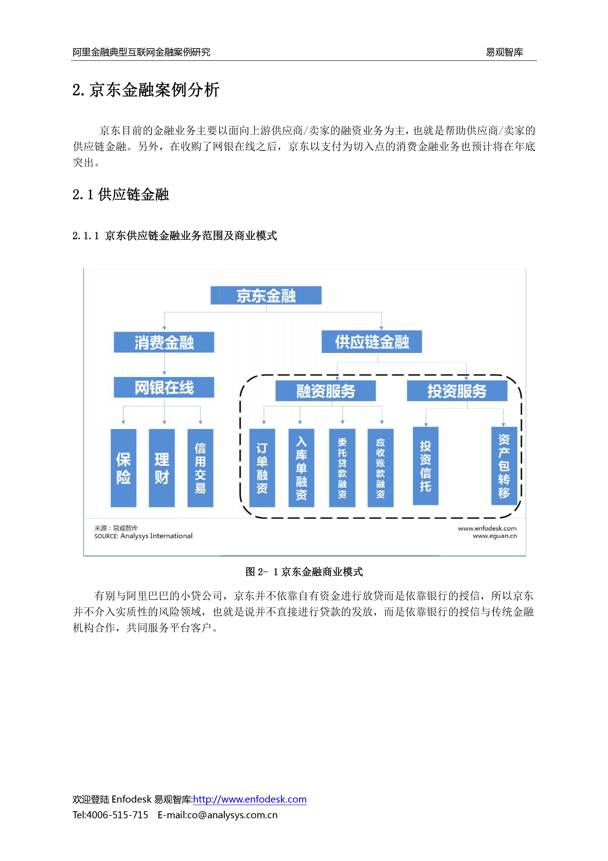 京东金融案例研究-易观分析