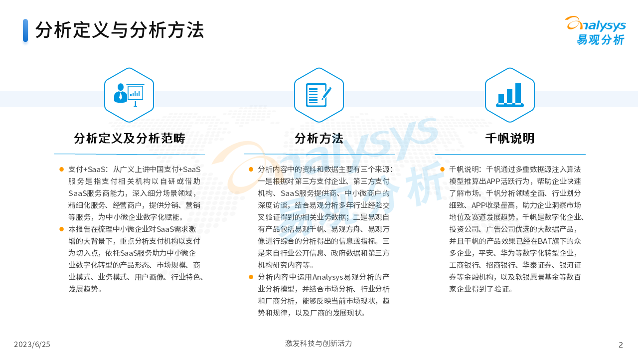 中国支付+SaaS服务赋能中小微企业数字化转型专题分析2023-易观分析